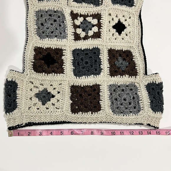 Granny Square Pullover Sleeveless Top Sweater Vest - Picture 9 of 10